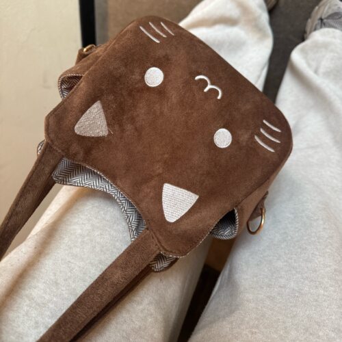 韩系毛绒猫咪包包2026冬季新款日常通勤百搭收纳包上班杂物手提包 - 图2