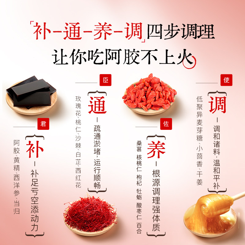 余仁生健康出品红花阿胶膏养生固元膏气血调理藏红花阿胶秋冬滋补