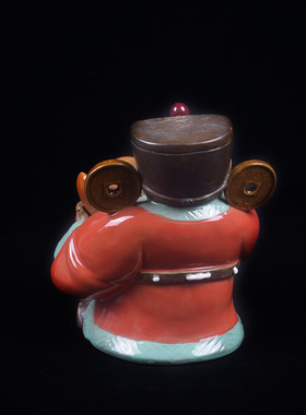 财神摆件陶瓷工艺品石湾公仔家居饰品客厅摆设送礼财神爷纯手工