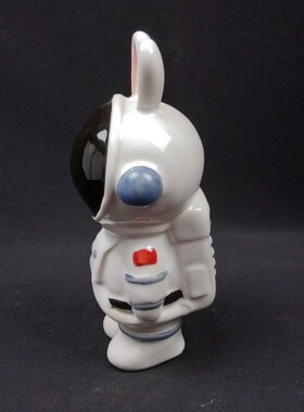 宇航员陶瓷工艺品摆件 石湾公仔 家居饰品客厅桌面摆设送礼太空人