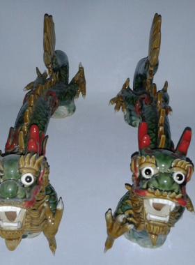 陶瓷石湾公仔镇宅风水工艺品