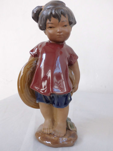 陶瓷工艺品摆件石湾公仔刘泽棉作品 小花 可爱家居装饰品摆设礼品 - 图0