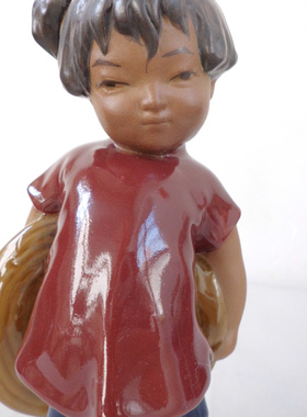 陶瓷石湾公仔刘泽棉可爱风工艺品