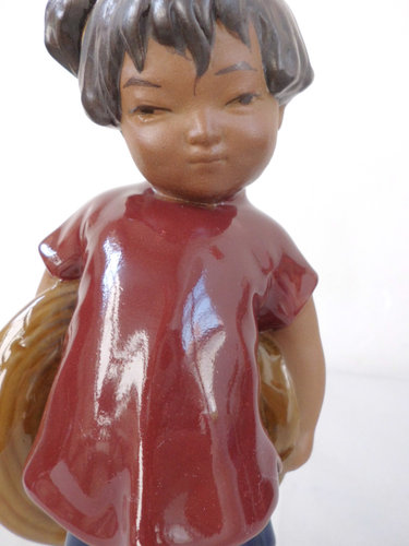陶瓷工艺品摆件石湾公仔刘泽棉作品 小花 可爱家居装饰品摆设礼品 - 图1