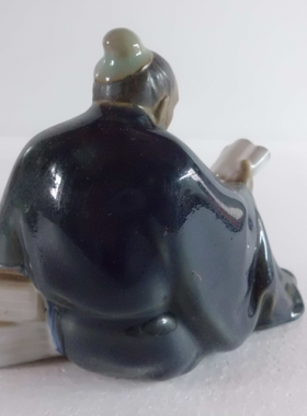 陶瓷人物石湾公仔酒柜读书工艺品