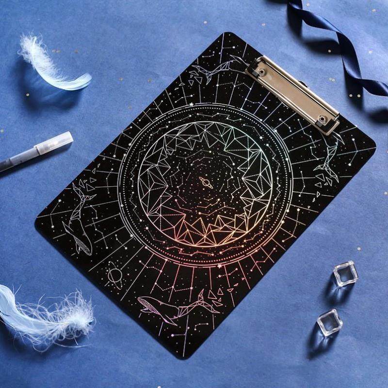 亚克力星空板夹a4透明书写垫板烫金夹板写字试卷夹创意文具,淘宝优惠券,粉丝福利购,淘宝优惠卷