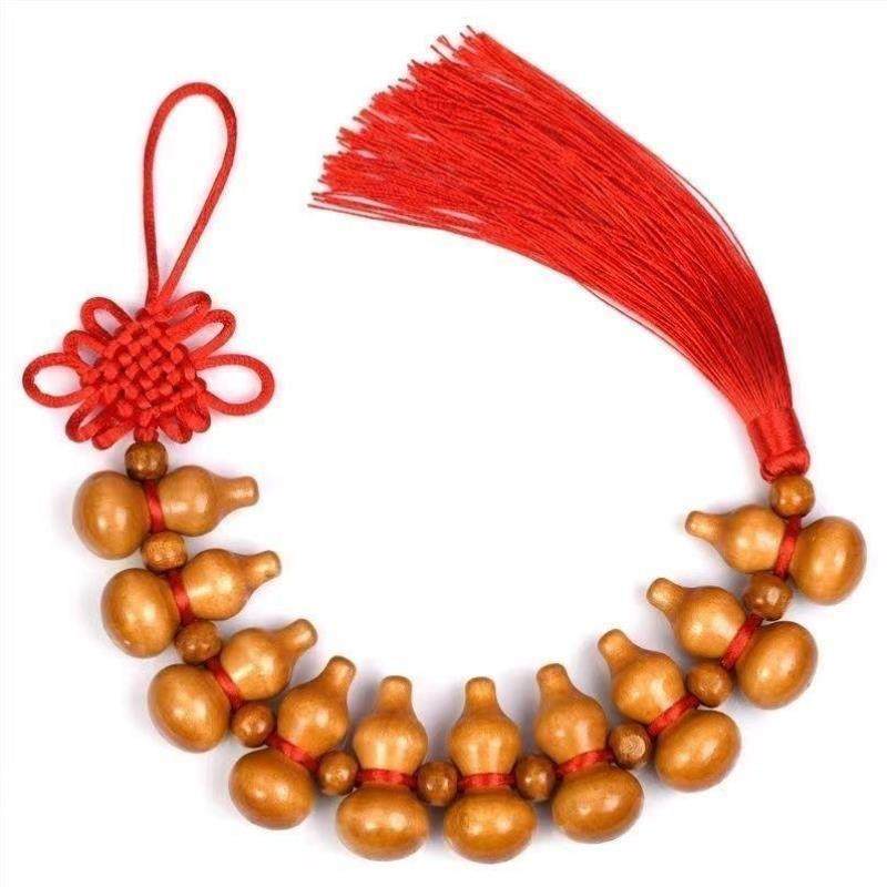 中国结桃木葫芦挂件葫芦摆件精编中国结吉祥饰品挂饰汽车挂件五福,淘宝优惠券,粉丝福利购,淘宝优惠卷