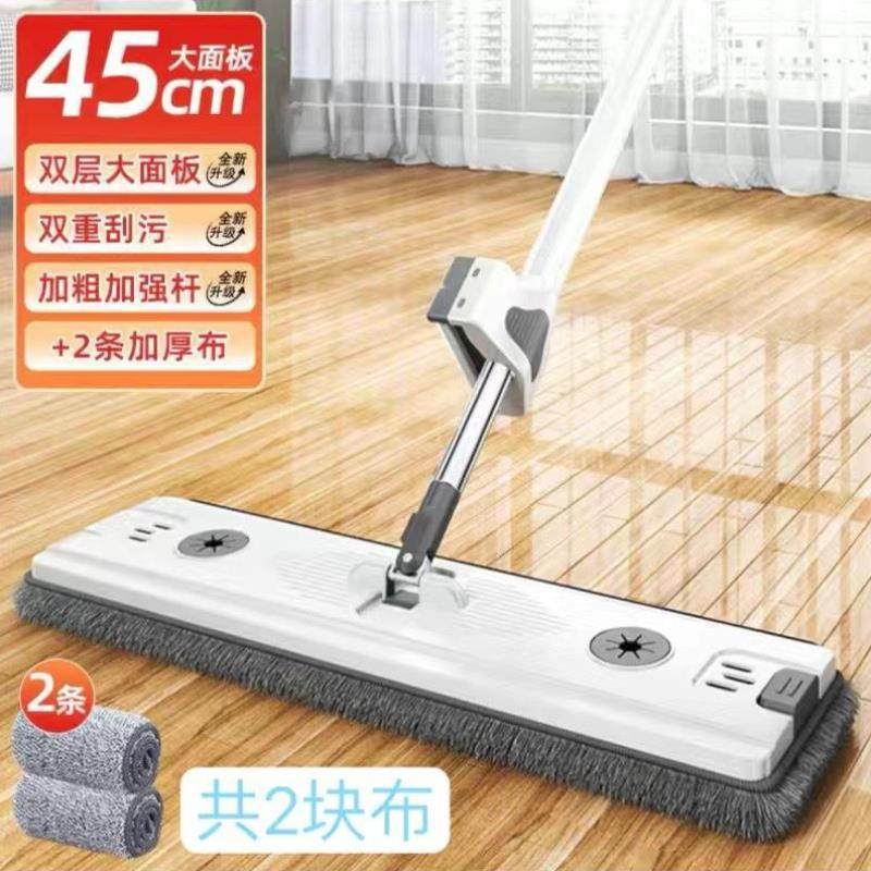 免手洗平板带桶拖把刮刮乐自动甩水懒人家用耐用一拖净神器墩布桶 - 图2