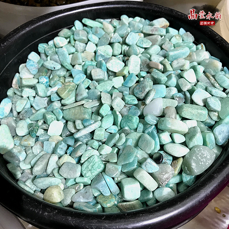 水晶碎石纯天然天河石碎石鱼缸花盆碎石 50克起售-图0