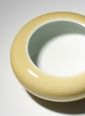 景德1004柴窑烧高温黄铜锣洗