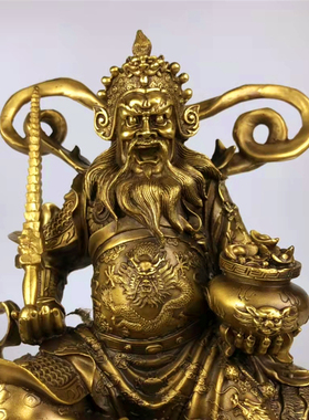 纯铜武财神赵公明骑虎特大号
