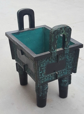 定制司母戊鼎青铜鼎仿古青铜器兽面鼎来样定做鼎定制铜鼎开业礼品