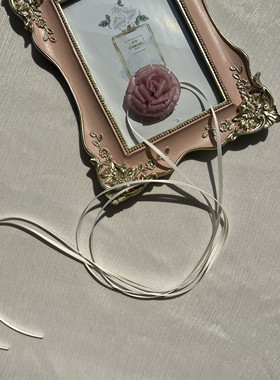 浪漫颈间~温柔布艺花朵项链甜美choker锁骨链女新中式配饰颈链