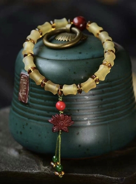 供养藏传竹节手链小叶紫檀通用