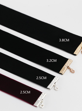 choker宽边黑色丝绒脖子饰品颈带