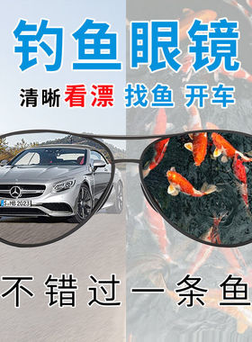 瑞士军工射鱼眼镜户外看水底钓鱼开车高清偏光墨镜男士变色太阳镜