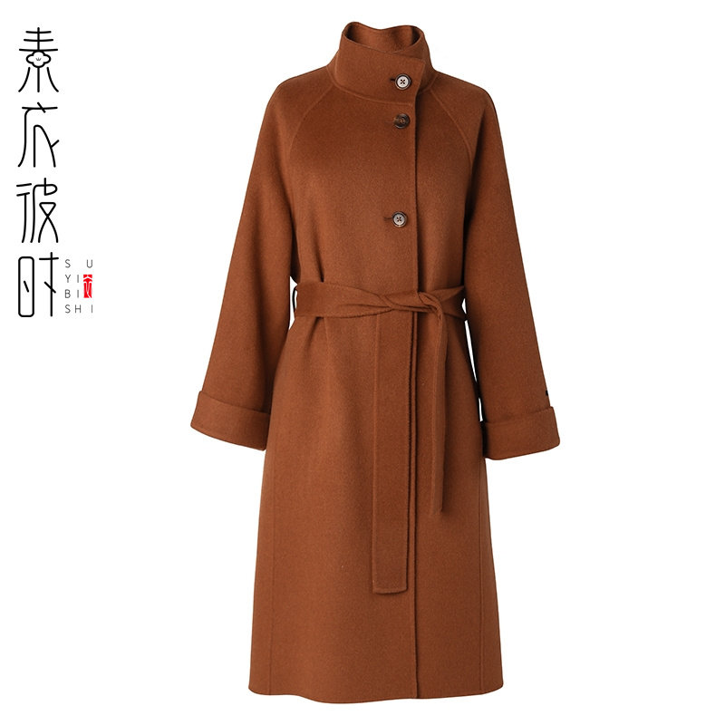 素衣彼时2783秋冬女士斜襟立翻领双面呢外套服装纸样斗篷大衣样板,淘宝优惠券,粉丝福利购,淘宝优惠卷