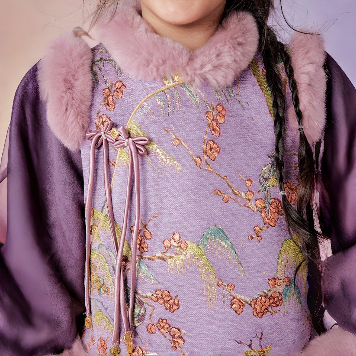 素衣彼时3719秋冬女童拜年服纸样新中式保暖马甲连衣裙两件套样板,淘宝优惠券,粉丝福利购,淘宝优惠卷