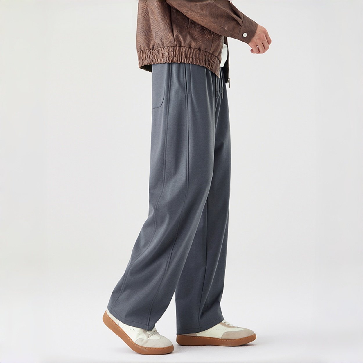 素衣彼时3713秋冬男休闲弯刀裤纸样宽松直筒休闲百搭运动长裤样板,淘宝优惠券,粉丝福利购,淘宝优惠卷