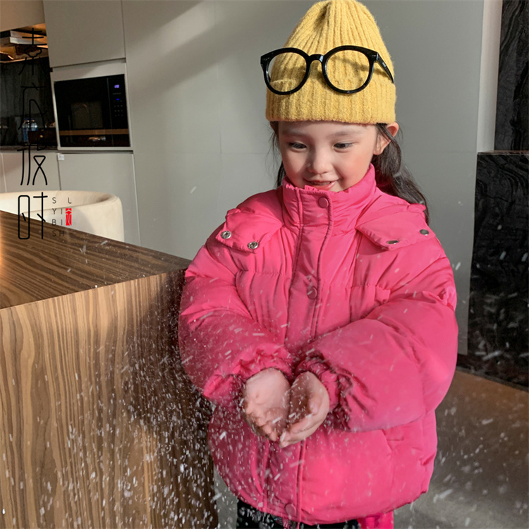 素衣彼时2214女童羽绒服1:1服装裁剪图短款连帽外套手工diy纸样板 - 图3