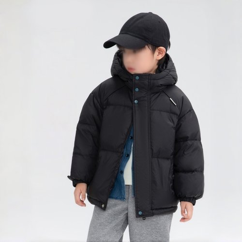 素衣彼时3697秋冬儿童短款羽绒服纸样三防加厚保暖儿童羽绒服样板 - 图0