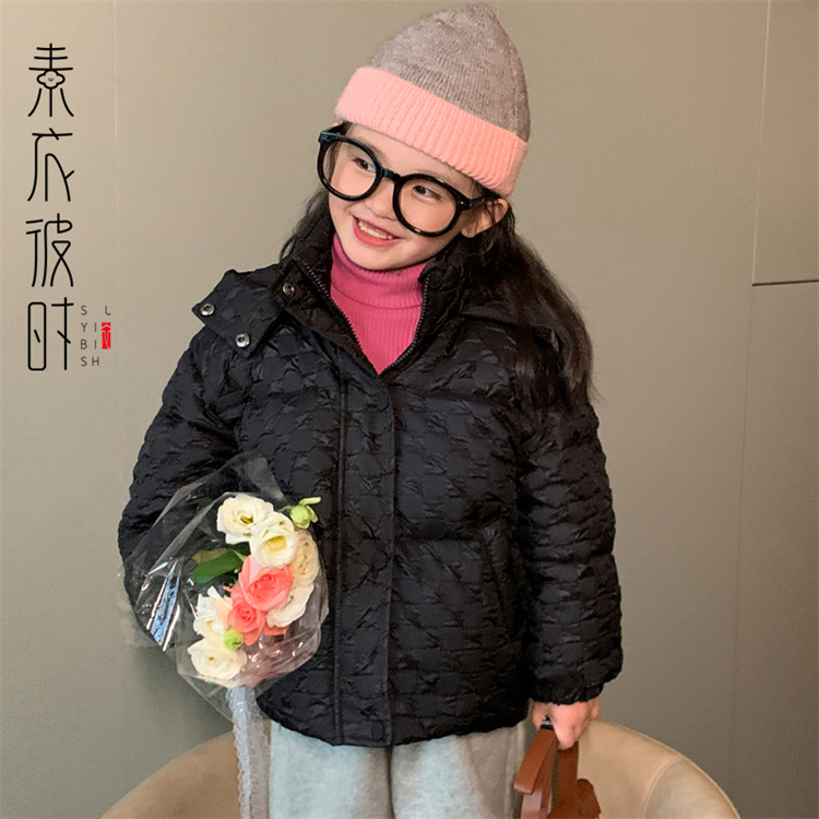 素衣彼时2214女童羽绒服1:1服装裁剪图短款连帽外套手工diy纸样板 - 图2