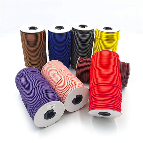 2.5mm彩色弹力绳圆头多股松紧带乳胶松紧服装DIY鞋子收口皮筋圆绳 - 图3