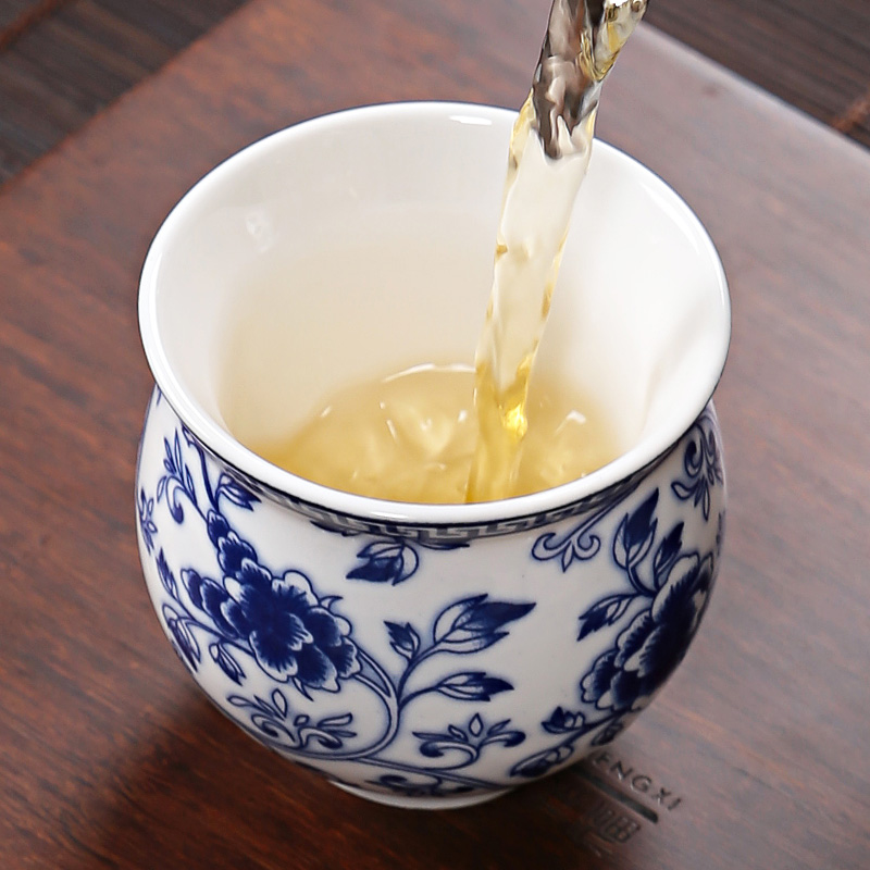 瓷都陶瓷茶杯青花瓷双层隔热杯子家用不烫手的水杯功夫茶具单杯-图2