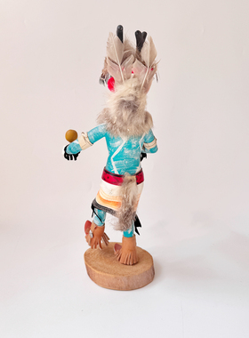 美国印第安部落手工制Hopi鹿神装饰摆件收藏纪念艺术品J