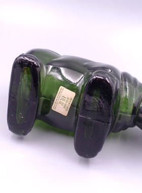 玻璃犀牛造型绿色香水瓶AVON复古