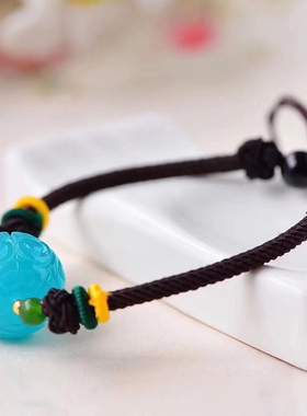 天河石男女款回纹珠手链