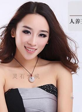 天然白玉平安扣吊坠 天然玉石平安扣挂坠 平安吊坠平安扣