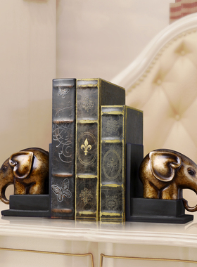 欧式风轻奢动物摆件桌面收纳书夹