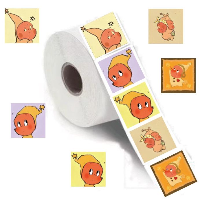 新款星星人卷卷贴画可爱贴纸爆款简约便宜行李箱diy装饰高颜值 - 图2