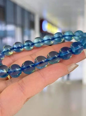 海蓝宝手链晶体通透礼物送礼精美