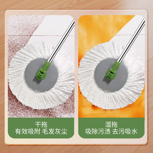 思高拖把杆子替换配件t1t0t4t3t2家用拖布单杆旋转拖把头圆盘通用 - 图1