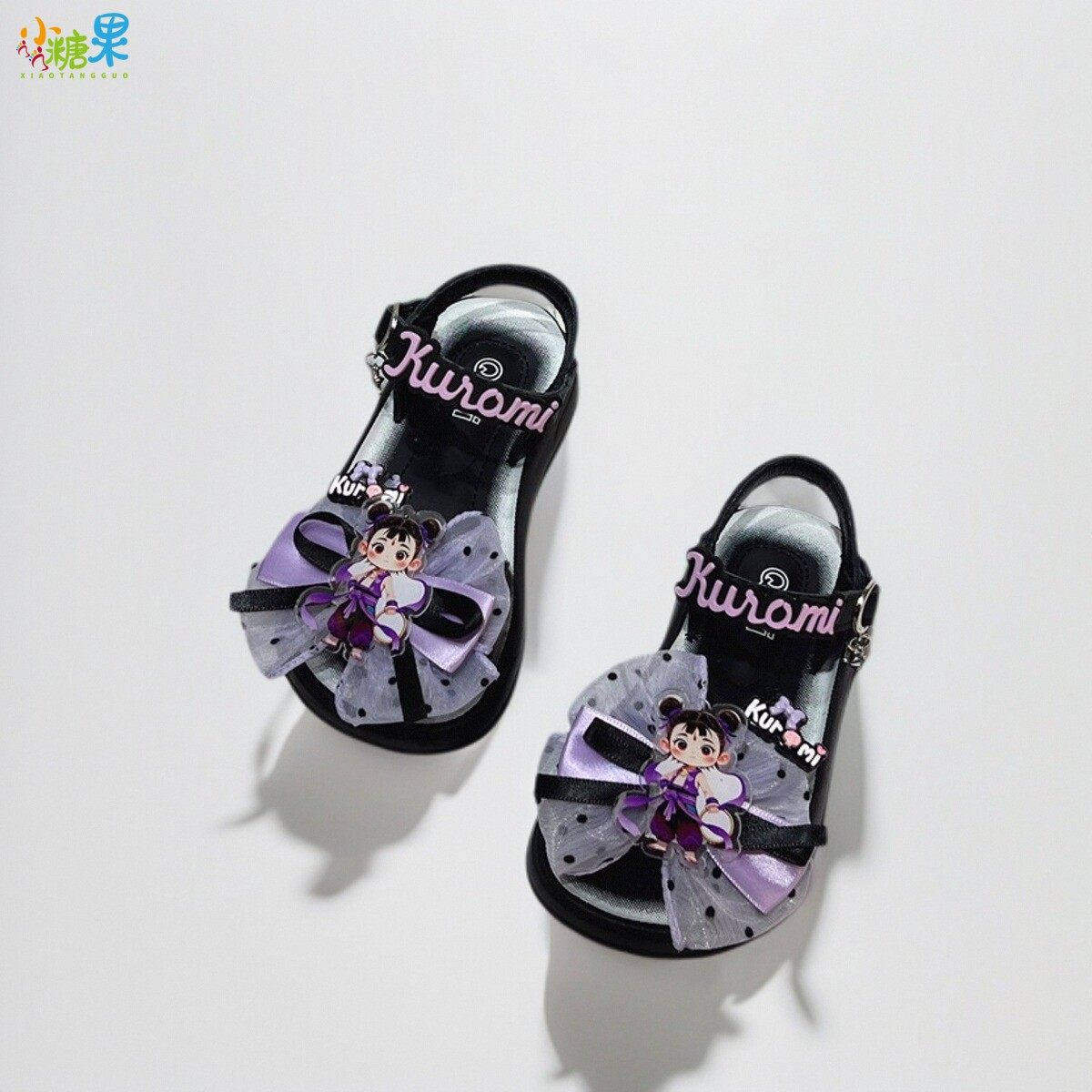 女童凉鞋夏款2026新款女孩女宝夏季黑色公主罗马鞋宝宝儿童鞋女款,淘宝优惠券,粉丝福利购,淘宝优惠卷