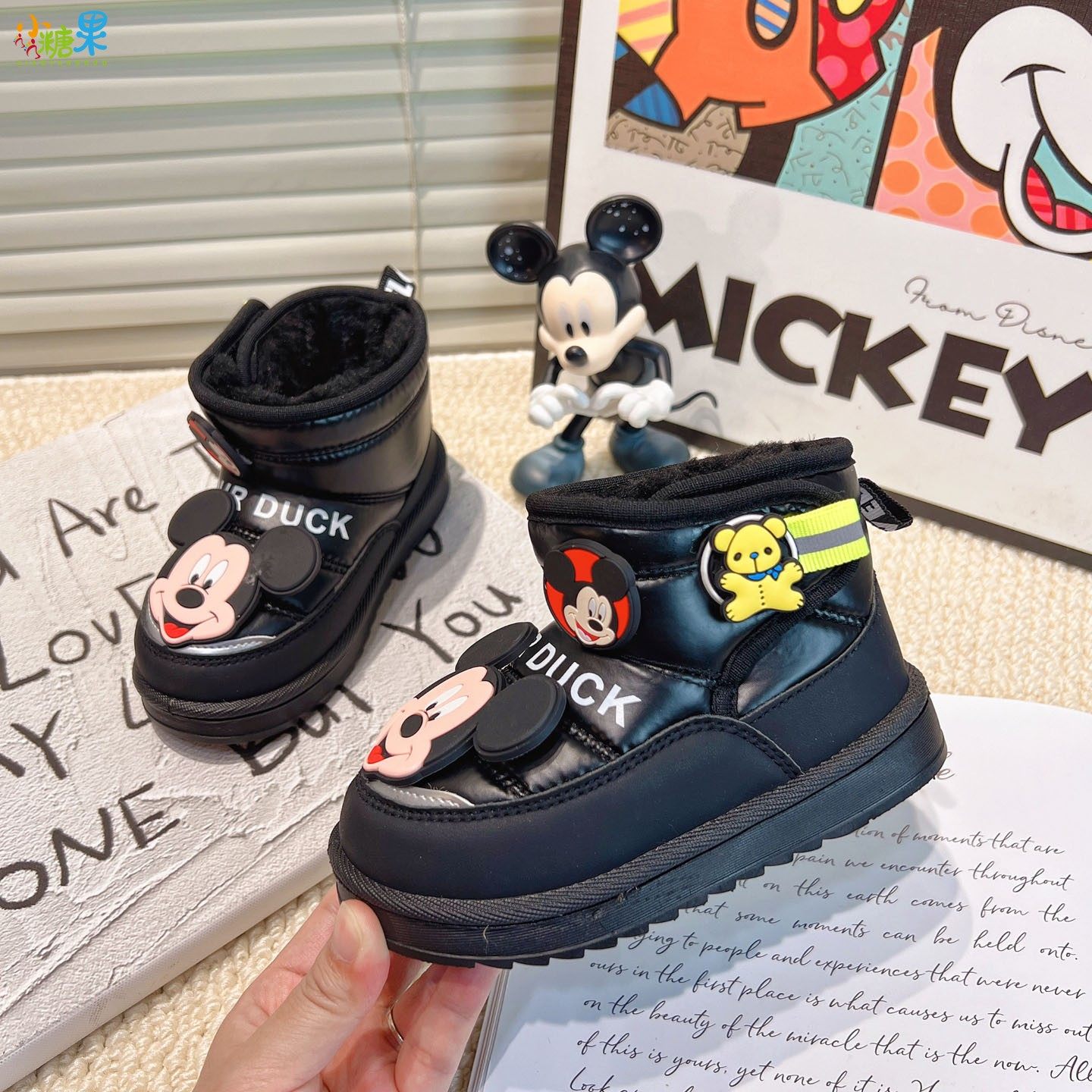 男童东北雪地靴皮面加绒加厚保暖儿童冬季大棉鞋抗寒男孩宝宝短靴,淘宝优惠券,粉丝福利购,淘宝优惠卷