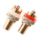 Rodyu original bright gold pure copper rca audio port