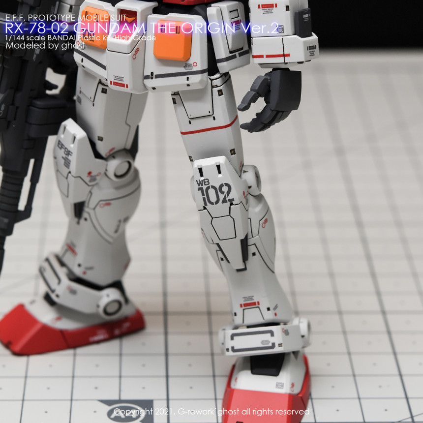 包邮 炎 GHOST HG 元祖高达 78 RX-78-02 GTO版 2.0版 荧光 水贴 - 图2