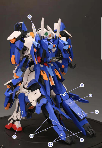 包邮 雪焰 PG 1/60 能天使 雪崩 EXIA 普通豪华 天人 荧光 水贴 - 图3