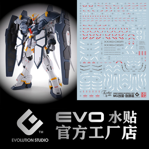 包邮 EVO MG 沙漠高达EW 穿山甲装备水贴 犰狳装 模型 荧光 水贴 - 图0