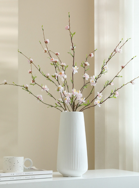 高档桃花假花仿真花家居客厅装饰