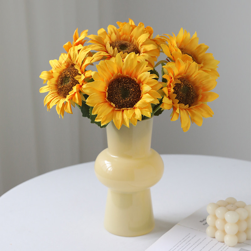 高档单支向日葵装饰花卉仿真花假花摆设客厅餐桌花艺装饰插花摆件,淘宝优惠券,粉丝福利购,淘宝优惠卷