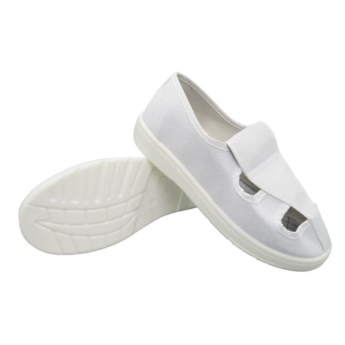 Антистатическая летняя дышащая комфортная обувь, тканевые рабочие полиуретановые туфли без пыли, мягкая подошва