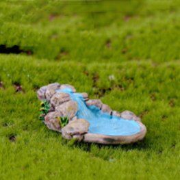 水族造景水池塔楼灯塔山间流水苔藓微景观多肉盆景植物摆件新款