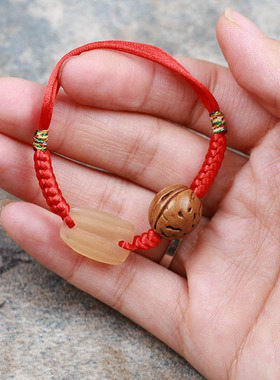 手工打磨婴儿平安野生山桃核