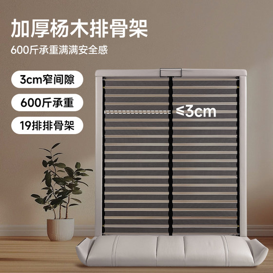 Yalan simple soft leather large bed with bedside lamp