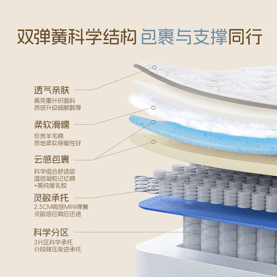 Yalan wool cotton double layer spring cloud enjoyment