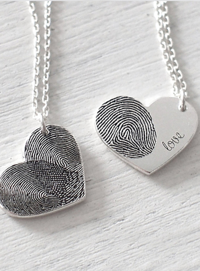 diy刻字情侣生日礼物锁骨链定制